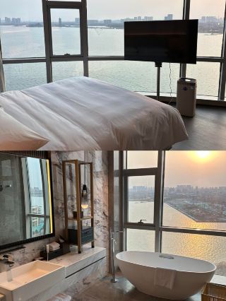 I really want to stay at this seaview suite in Qingdao forever!!