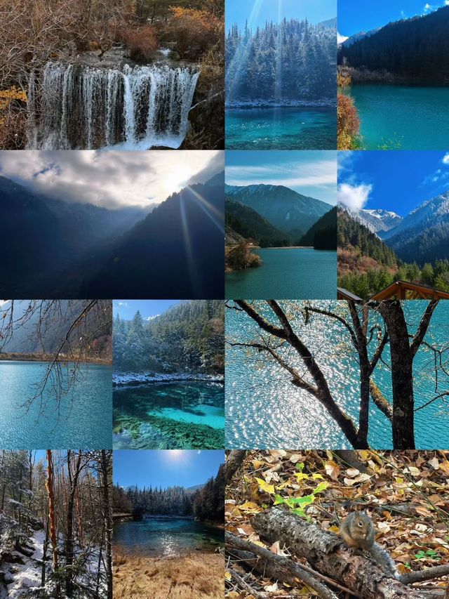 九寨溝的秋與冬丨調色盤打翻在人間的童話世界