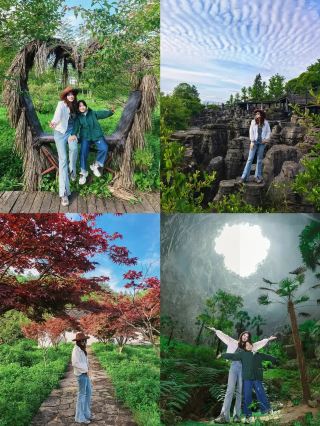 Escape the crowds with kids this May Day! Easy stunning shots at Enshi Yaotian Eye without tiring mom