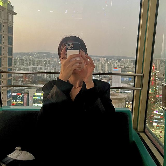 울산 시내에 있는 관람차에서 보는 야경