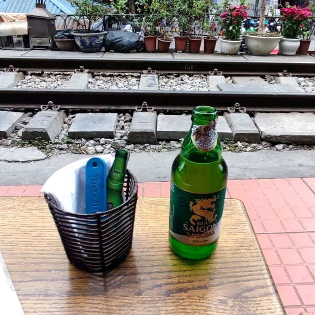 Cafes beside Railway Track