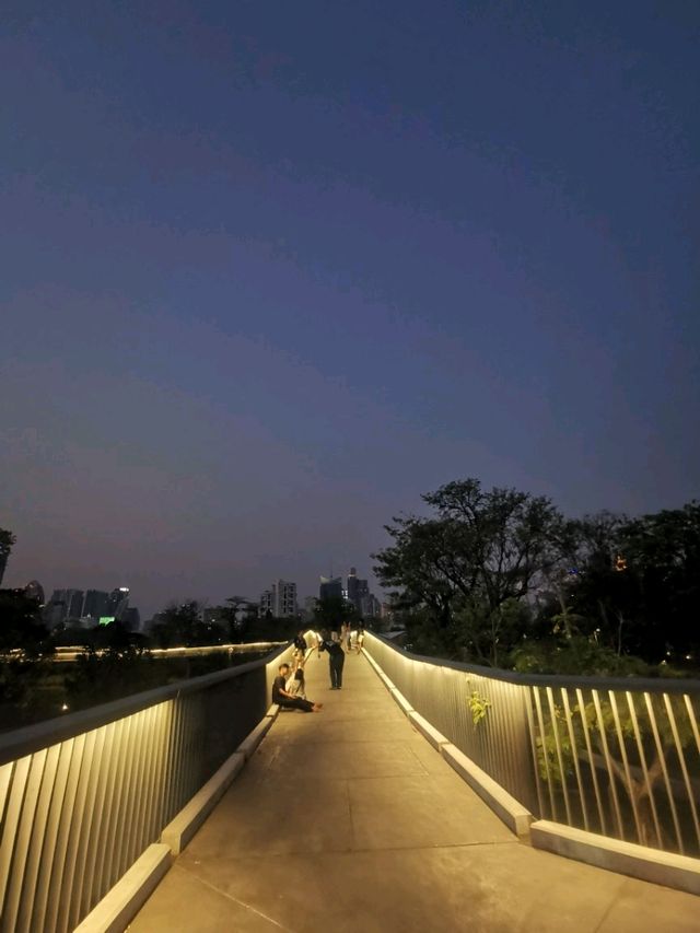 ถ่ายรูป  เช็คอินที่สวนเบญจกิติ 