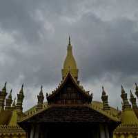 Golden Buddhist Temple in Vientiane