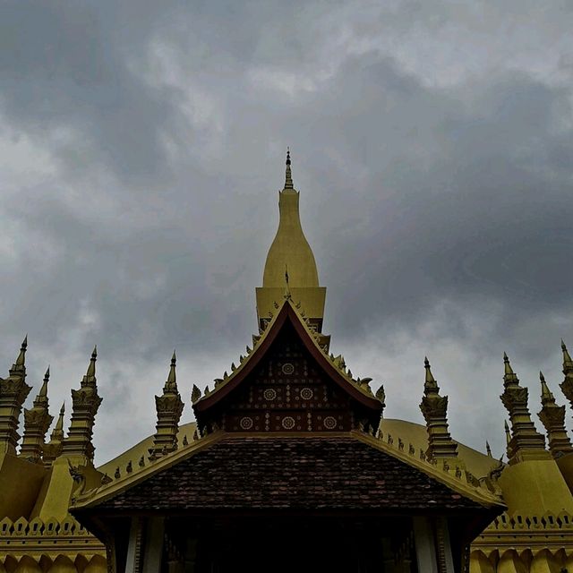 Golden Buddhist Temple in Vientiane
