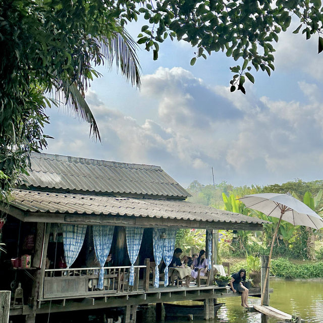 MhuanFun 🌸 คาเฟ่ริมน้ำสุดชิล #เปิดใหม่ #บ้านฉางระ