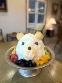 【福岡カフェ】1人ではムリ?!大きな可愛いシロクマ🍧