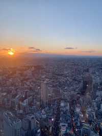 Sunset view at Shibuya Sky