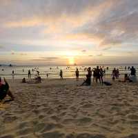 sunset in boracay