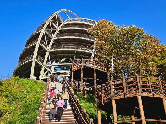 Take a glimpse of the serene beauty at Mancheonha Skywalk