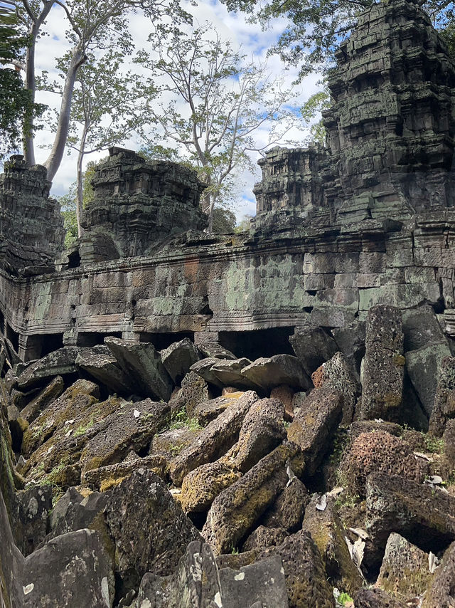 Exploring a unique temple blends with giant trees in Cambodia