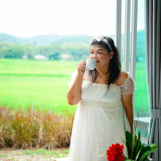 ชวนไปถ่ายรูปกลางท้องนา นอนมองวิวภูเขากัน
