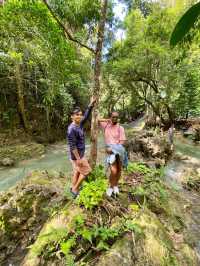 A Picturesque Two Tiered Waterfall located in the Lush of Hill in Alegria