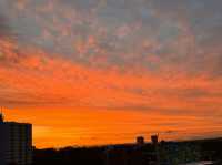 紅通通的夕陽
