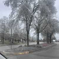 Ice storm in austin Tx