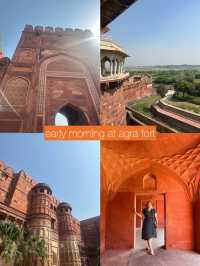 a sunrise and a sunset in agra ✨