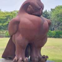 Qingdao, nice artworks on the beach 