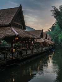 北碧雨林里的浮筏酒店，在桂河上漂一個夢