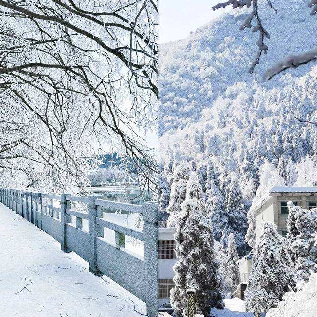 大雪將至，九宮山的雪景絕對不能錯過！❄️ 位於咸寧市通山縣的九宮山，是一個讓人流連忘返的地方