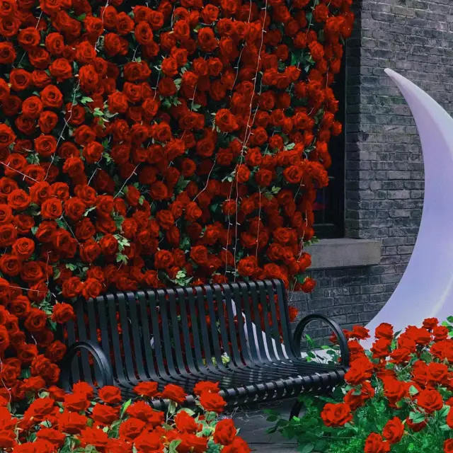 There is a romantic rose waterfall waiting for you in Chongqing