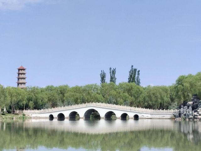 甘肃省玉門市｜玉澤湖景區｜大西北的小西湖。