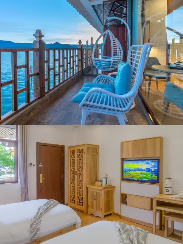 我搵到瀘沽湖神仙客棧！喺度開始你嘅治癒之旅，瞓住睇湖景