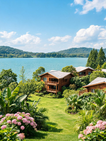 Staying at the rammed earth mountain lodge deep in Peach Blossom