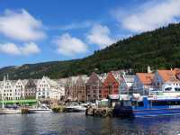 Exploring a beautiful colorful town in Bergen