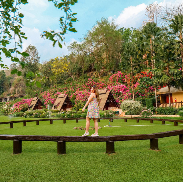 ที่พักวิวรถไฟริมแม่น้ำแคว สวนไทรโยครีสอร์ท จ.กาญฯ