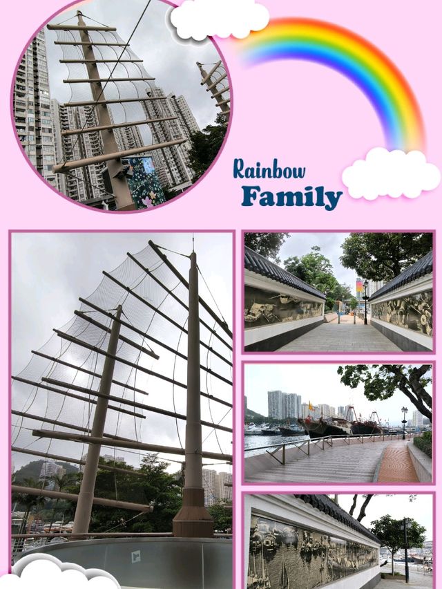 【南區海濱長廊】是一條既輕鬆又有靚靚避風塘景包圍住的小徑