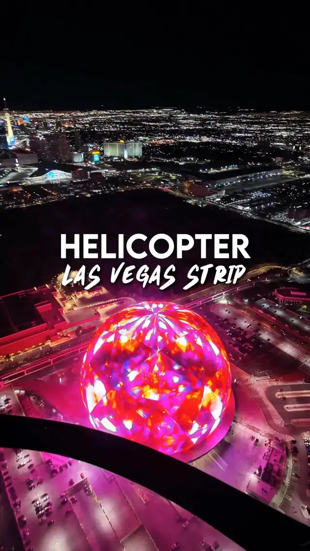Helicopter over Vegas Strip!