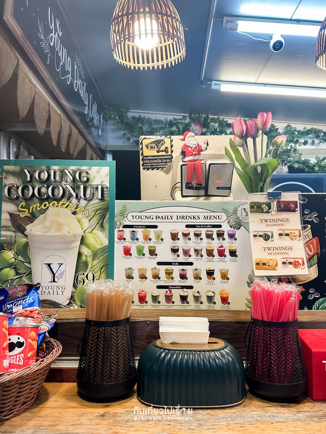 ร้านน้ำปั่นสมูตตี้ริมหาดพัทยา