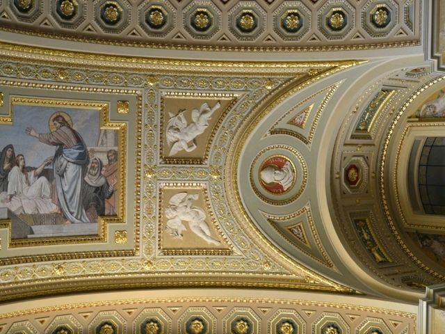 The historical Saint Stephen Basilica in Budapest