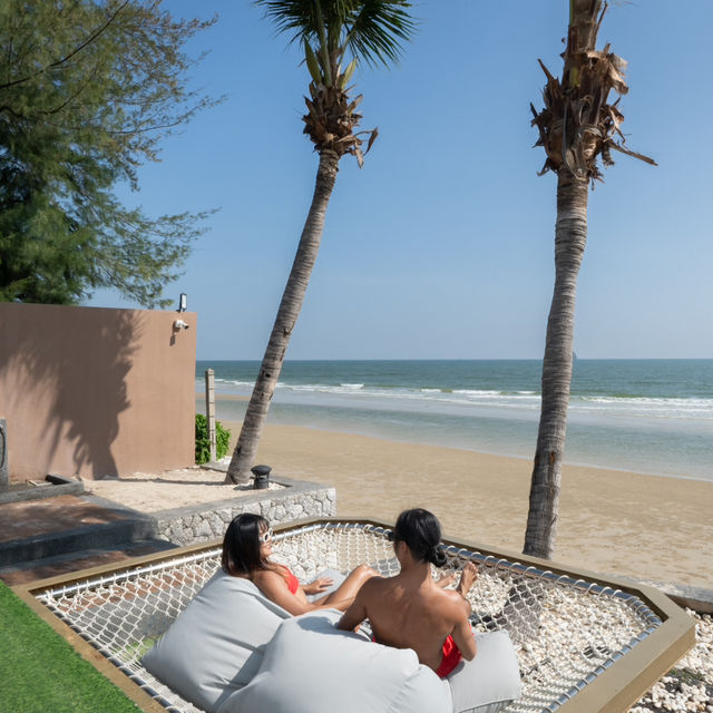 ที่พักหัวหินติดทะเล มีสวนน้ำ สระหน้าหาดสวยจึ้ง🏝️