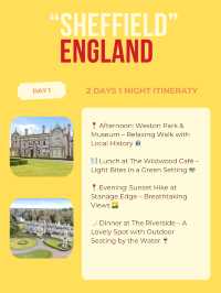 Sheffield itinerary 