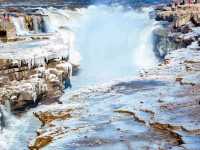 Frozen Fury: The Winter Magic of Hukou Waterfall