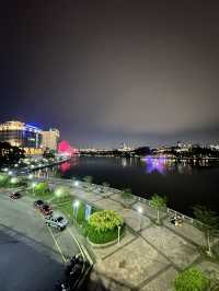 Flags, Lights & Midnight Calm – Putra Square at Night