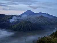 Catching sunrise on Mt Bromo