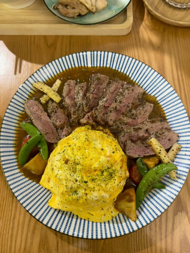 深水埗區牛肉眼咖喱日式蛋包飯推介@𠽌𠽌