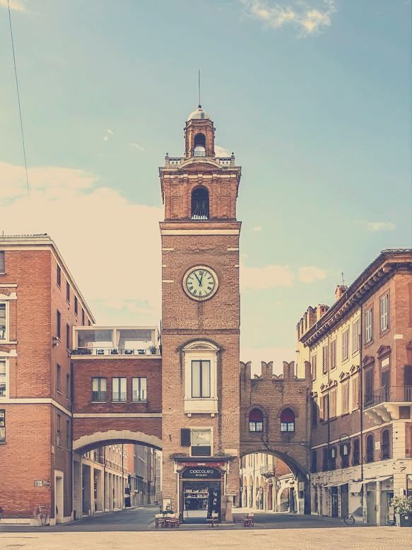 Time in Solitude: A Quiet Afternoon at the Clock Tower of Porta Reno, Ferrara