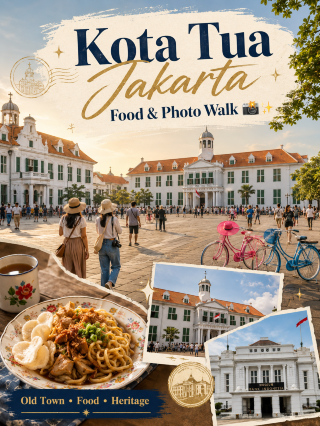 🍜 Kota Tua Jakarta Food & Photo Walk: Old Town, Museums & Local Eats 📸✨