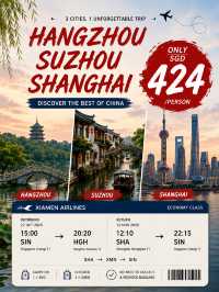 3 Cities in China for Only SGD 424!! ✈️🇨🇳