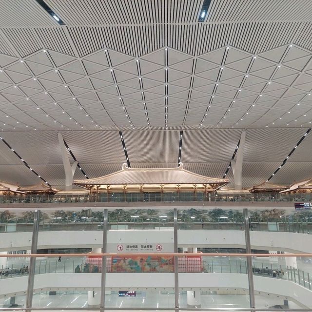 Xi'an airport is an elegant, new airport.