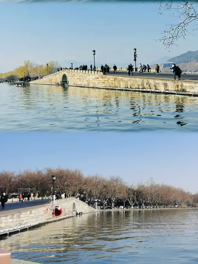 西湖景點斷橋、白堤