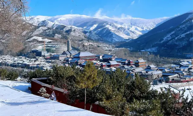 Mount Wutai under the warm winter sun