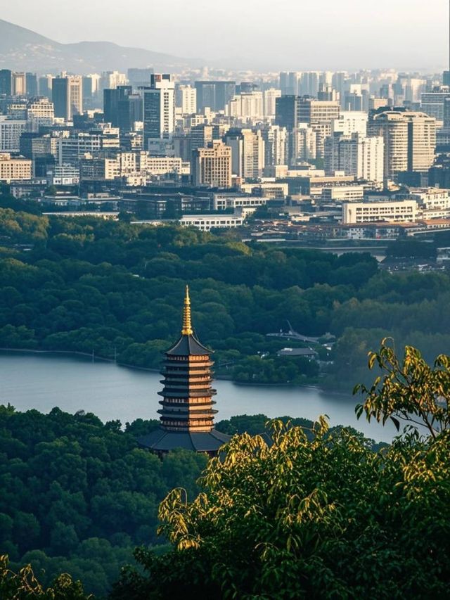 神仙級親子照！西湖邊竟把娃拍進古詩裡的春天
