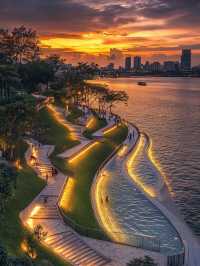 上海黃浦江畔✨AI繪製的露天無邊泳池夢幻夏夜