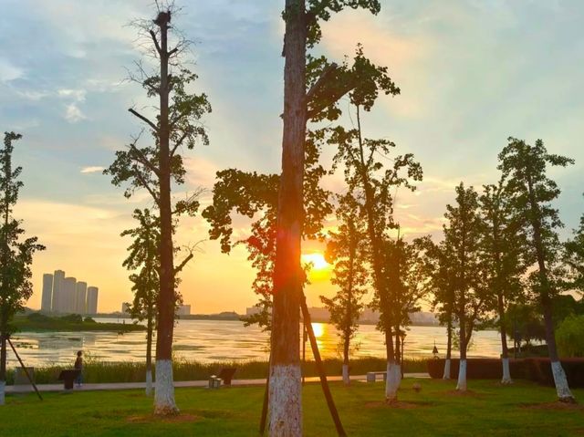 長沙小洱海落日攻略