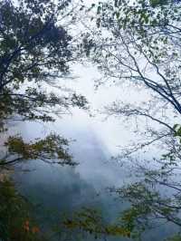 石家莊周邊｜阜平天生橋秋色絕了！雨中仙境美到窒息