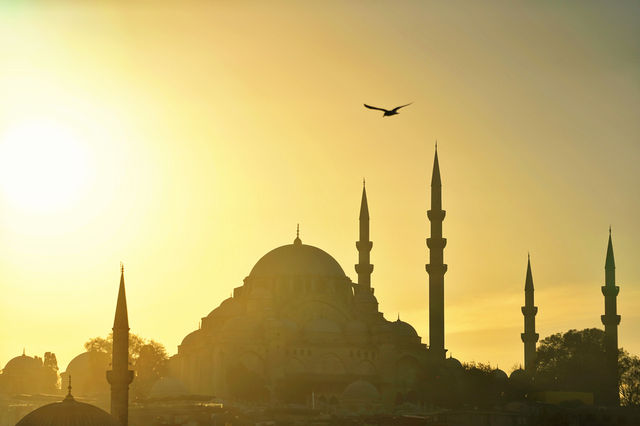 微醺的暖陽， 在深秋的涼意裡， 照亮了這個世界， 海泛著粼粼波光， 藍的如此透徹， 都說伊斯坦堡的