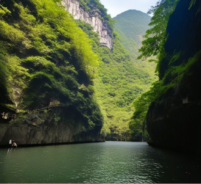 徒步金絲峽，遇見獼猴